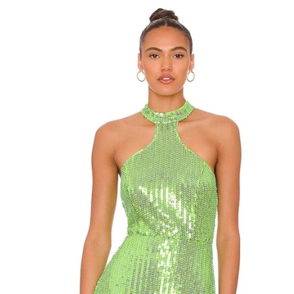 NBD Jesper Maxi Dress in Neon Green  SIze Small - Picture 2 of 5